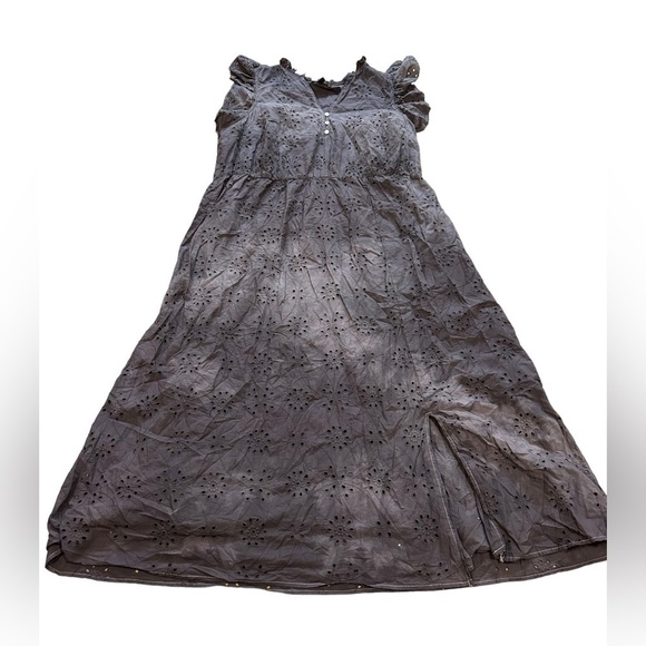 Eloquii Dresses & Skirts - Eloquii tie dye eyelet flutter sleeve maxi dress